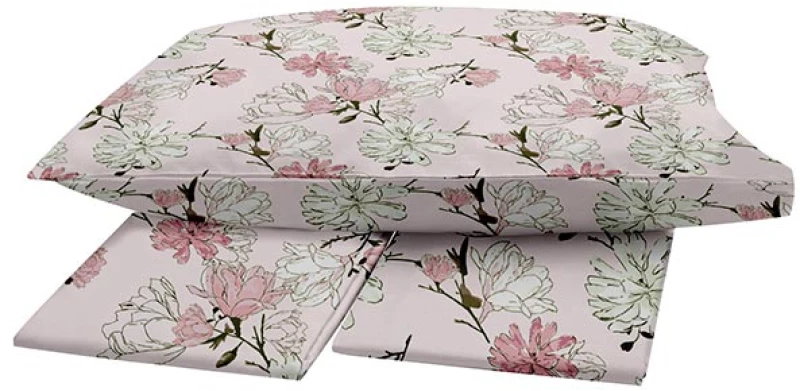 Σετ Σεντόνια Menta Εμπριμέ 070 Pink Μονο (160x250)