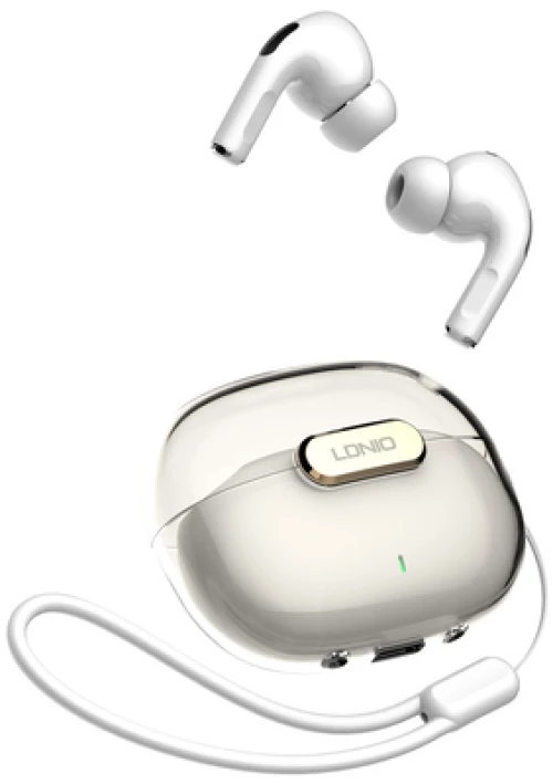 LDNIO earphones με θήκη φόρτισης T02, True Wireless, HiFi, Φ13mm, λευκά