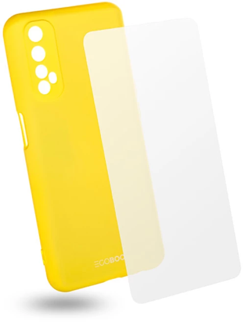 EGOBOO backcover for Realme 7i, Lime + Tempered Glass