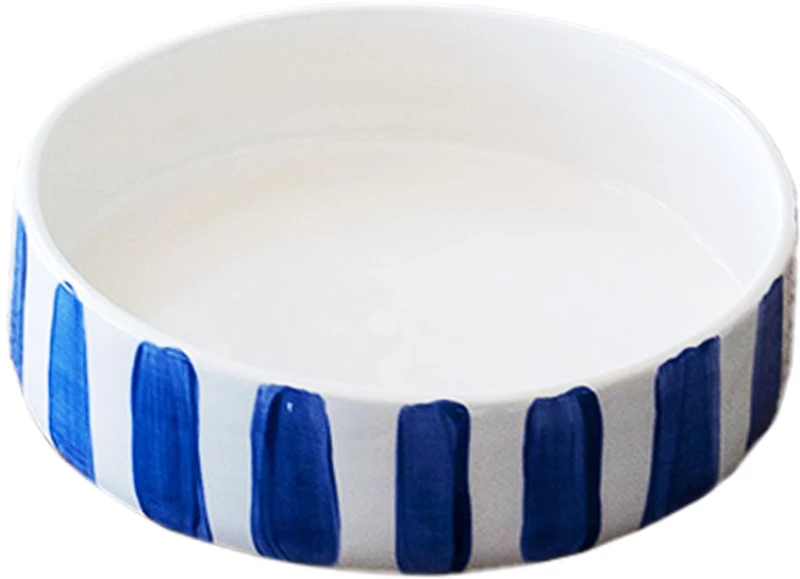 Μπολ Σκύλου Rhea Kalo Ceramic Dog Bowl Blue Stripes Large