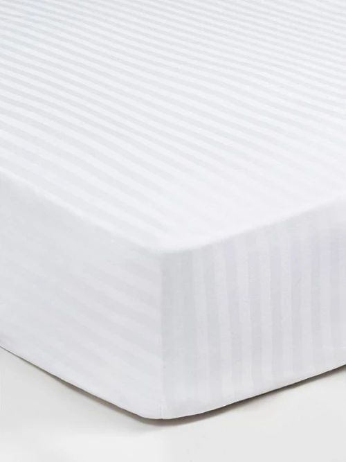 Κατωσέντονο Satin Stripes με λάστιχο Διπλό (160x200 40)