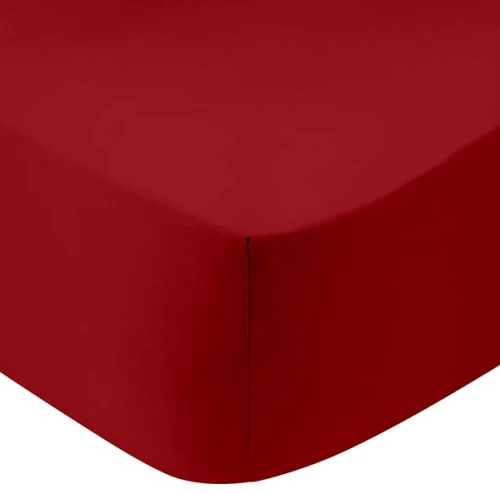 Κατωσέντονο Cotton Feelings με λάστιχο 113 Red Υπέρδιπλο (180x200 30)