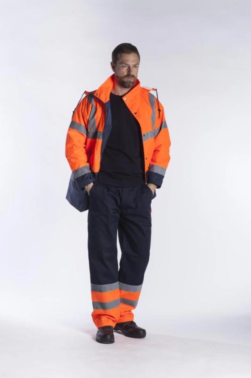 Παντελόνι με μπατζάκι υψηλής ευκρίνειας NAVY/YELLOW