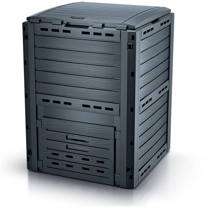PROSPERPLAST Κομποστοποιητής  IKL280-S433 - 60x60x100Ycm Ανθρακί με Όψη ξύλου 280lt