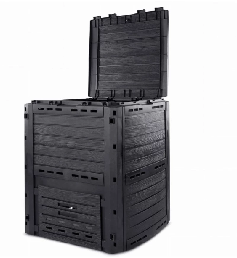PROSPERPLAST Κομποστοποιητής  IKL280-S433 - 60x60x100Ycm Ανθρακί με Όψη ξύλου 280lt