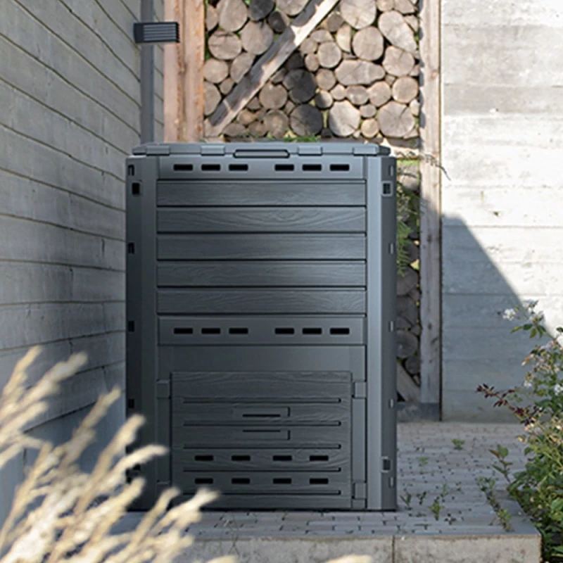 PROSPERPLAST Κομποστοποιητής  IKL280-S433 - 60x60x100Ycm Ανθρακί με Όψη ξύλου 280lt