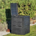 PROSPERPLAST Κομποστοποιητής  IKL280-S433 - 60x60x100Ycm Ανθρακί με Όψη ξύλου 280lt
