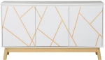 Μπουφές Aria pakoworld λευκό-φυσικό 120x35x67 εκ
