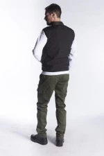Γιλέκο δύο υλικών KHAKI/BLACK