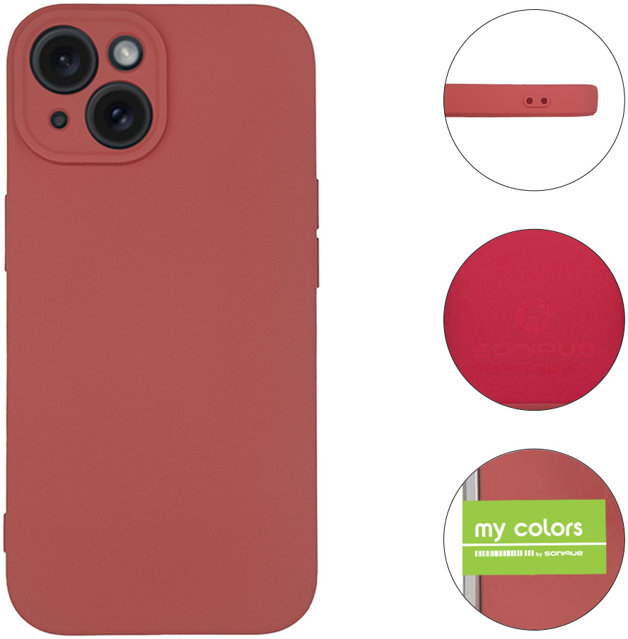 Θήκη Σιλικόνης My Colors Sonique Apple iPhone 15 Plus Μπορντό Ανοιχτό - Sonique - Μπορντό Ανοιχτό - iPhone 15 Plus