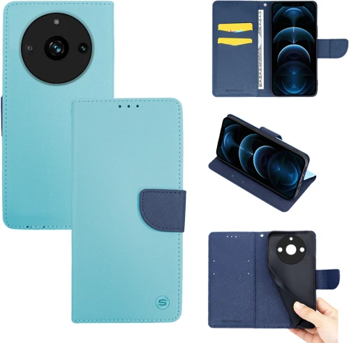 Θήκη Πορτοφόλι Sonique Trend Wallet Realme 11 Pro 5G / Realme 11 Pro Plus 5G Σιέλ / Σκούρο Μπλε - Sonique - Σιέλ / Σκούρο Μπλε - Realme 11 Pro 5G, Realme 11 Pro Plus 5G - Θήκη Πορτοφόλι