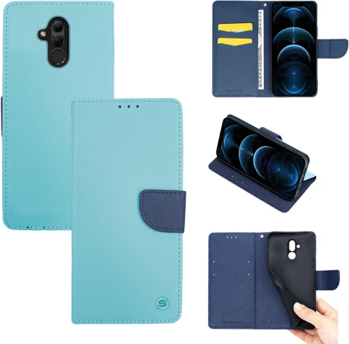 Θήκη Πορτοφόλι Sonique Trend Wallet Huawei Mate 20 Lite Σιέλ / Σκούρο Μπλε - Sonique - Σιέλ / Σκούρο Μπλε - Mate 20 Lite - Θήκη Πορτοφόλι