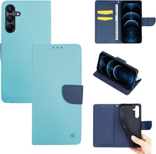 Θήκη Πορτοφόλι Sonique Trend Wallet Samsung Galaxy A15 4G / Galaxy A15 5G Σιέλ / Σκούρο Μπλε - Sonique - Σιέλ / Σκούρο Μπλε - Galaxy A15 4G, Galaxy A15 5G - Θήκη Πορτοφόλι