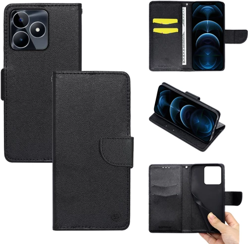 Θήκη Πορτοφόλι Sonique Trend Wallet Realme C51 / Realme C53 Μαύρο - Sonique - Μαύρο - Realme C51, Realme C53 - Θήκη Πορτοφόλι