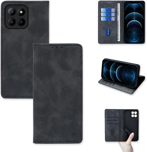 Θήκη Πορτοφόλι Vintage Magnet Wallet Sonique Honor 70 Lite 5G Μαύρο - Sonique - Μαύρο - Honor 70 Lite 5G - Θήκη Πορτοφόλι