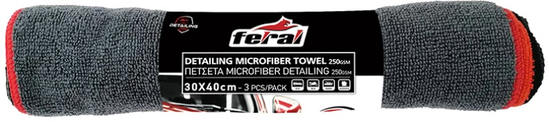 Πετσέτα Μicrofiber Feral Detailing Pro 38 x 40 cm Ρολό 3 Τεμάχια