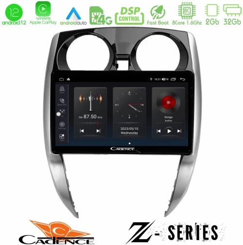 Cadence Z Series Nissan Note 2013-2018 8core Android12 2+32GB Navigation Multimedia Tablet 10"
