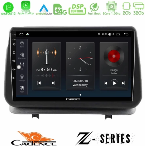 Cadence Z Series Renault Clio 2005-2012 8core Android12 2+32GB Navigation Multimedia Tablet 9"