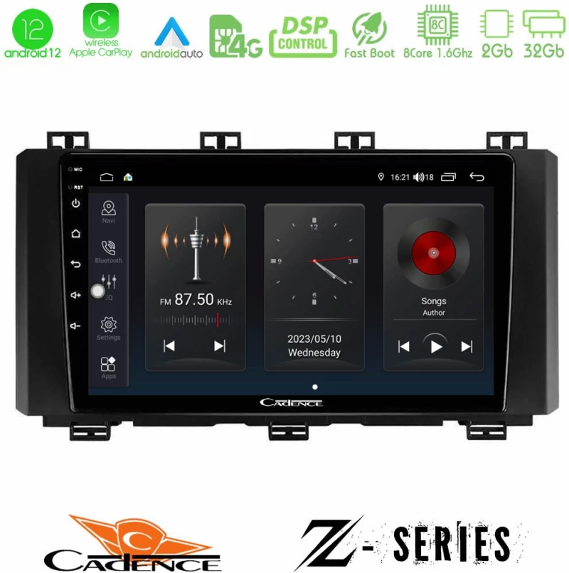 Cadence Z Series Seat Ateca 2017-2021 8core Android12 2+32GB Navigation Multimedia Tablet 9"