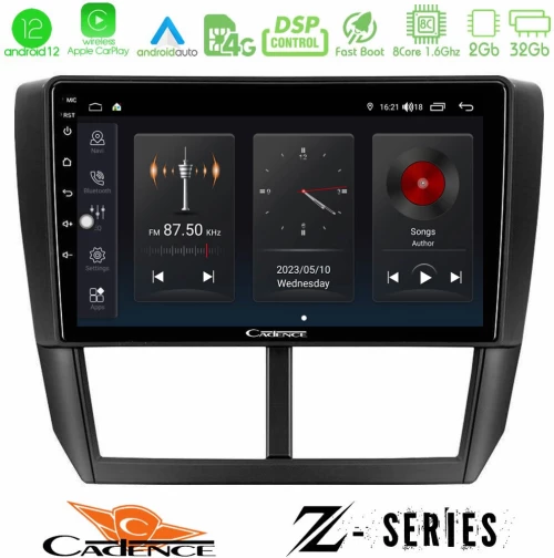 Cadence Z Series Subaru Forester 8core Android12 2+32GB Navigation Multimedia Tablet 9"