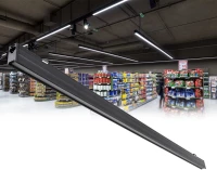 GloboStar® OFFICE 61023-S Γραμμικό Φωτιστικό Οροφής Linear LED 18W 2230lm 120° AC 220-240V Μ120 x Π2 x Υ4cm Ψυχρό Λευκό 6000K - Μαύρο - 3 Years Warranty