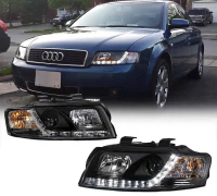 Μπροστινά Φανάρια Set Για Audi A4 B6 00-04 DRL Μαύρα H1/H1 Sonar