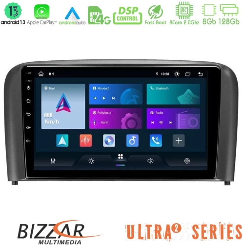 Bizzar Ultra Series Volvo S80 1998-2006 8core Android13 8+128GB Navigation Multimedia Tablet 9"