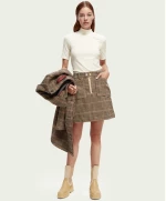 Scotch & Soda Checked mini skirt