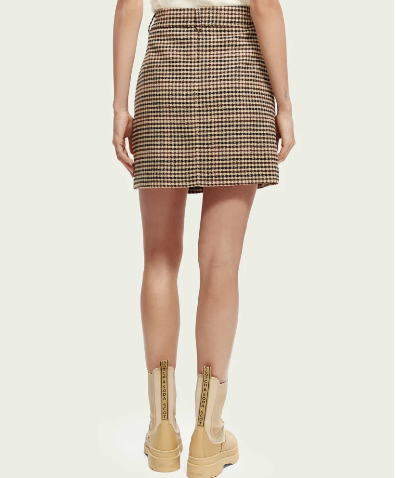 Scotch & Soda Checked mini skirt