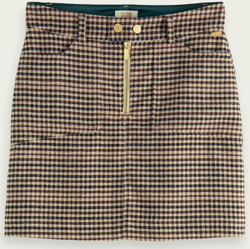 Scotch & Soda Checked mini skirt