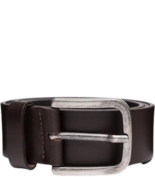 Replay Smooth Leather Belt Black/Coffee