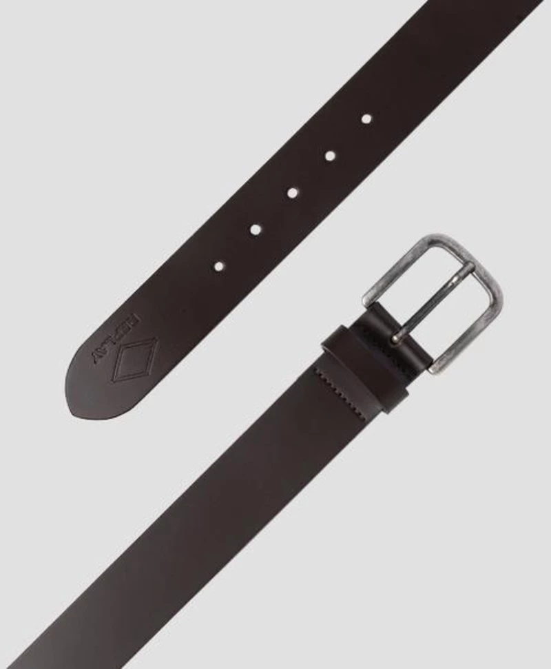 Replay Smooth Leather Belt Black/Coffee