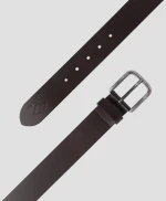 Replay Smooth Leather Belt Black/Coffee