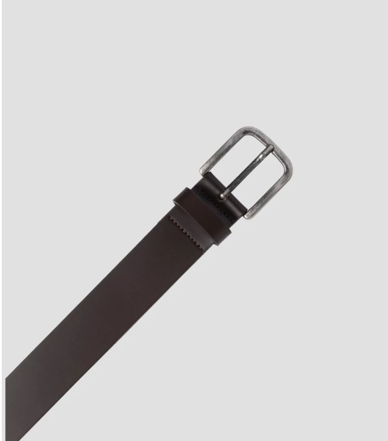 Replay Smooth Leather Belt Black/Coffee