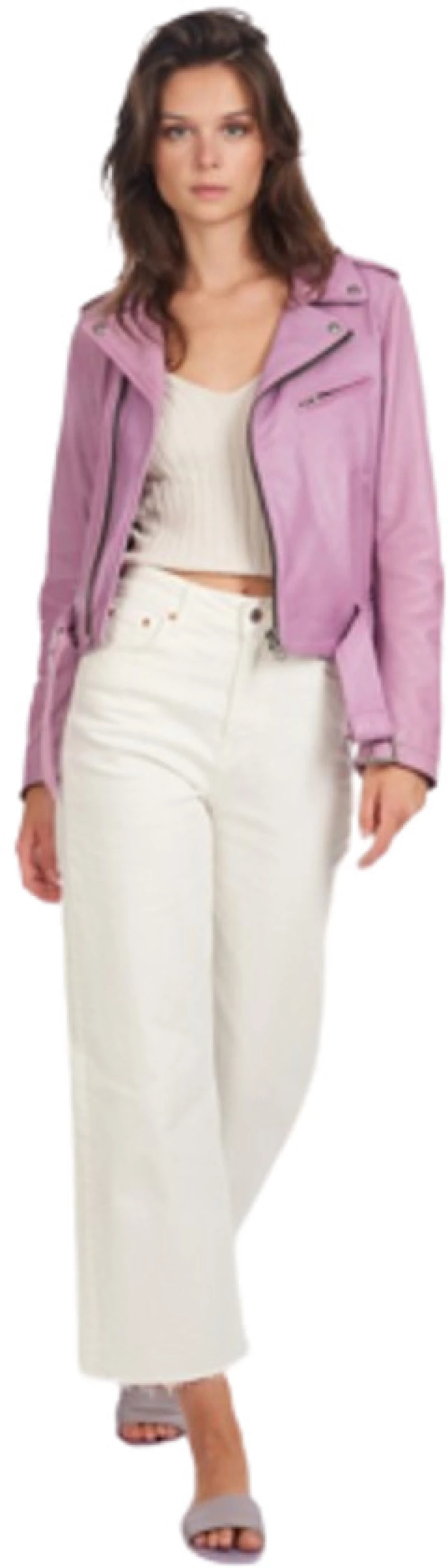 Oakwood Women's RADIO Lilac Genuine Leather Jacket