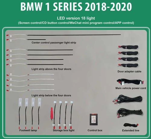 DIQ AMBIENT BMW S.1 (F40) mod. 2018> (Digital iQ Ambient Light BMW Series 1 mod.2018>, 18 Lights)