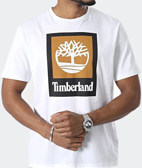 TIMBERLAND STACK LOGO COLORED SHORT SLEEVE TEE - A5QS2-100