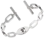 Βραχιόλι Senza Steel, Χειροπέδα με άνοιγμα και strass SSD5059SR