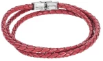 Βραχιόλι Senza Men`s Steel Red Leather Strap SSD5000RD