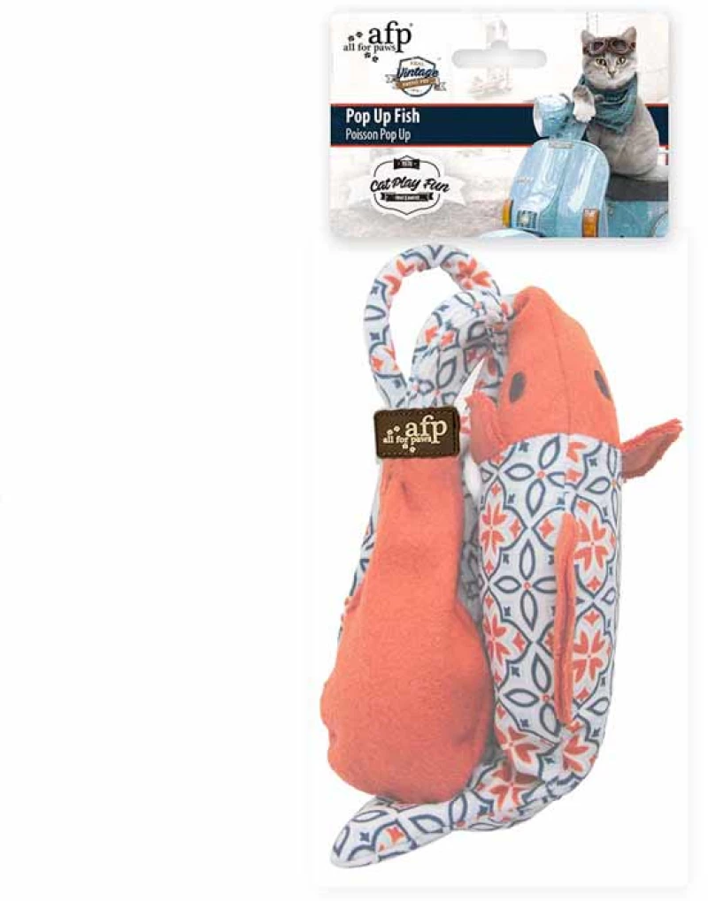 AFP Παιχνίδι Γάτας Vintage Pop Up Fish με Catnip 160x10x4.58cm