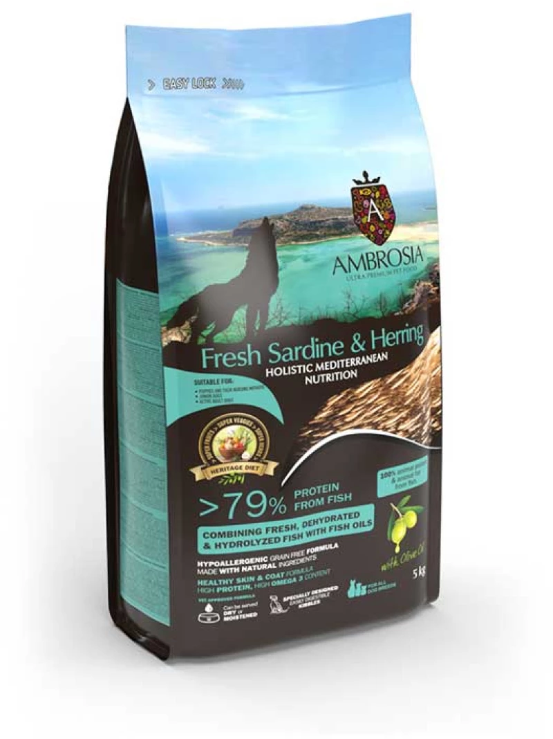 Ambrosia Heritage Grain free Puppy Fresh Sardine and Herring 5kg