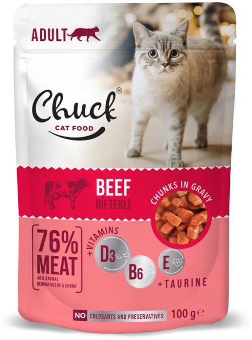 Chuck Pouch Cat Beef 100gr
