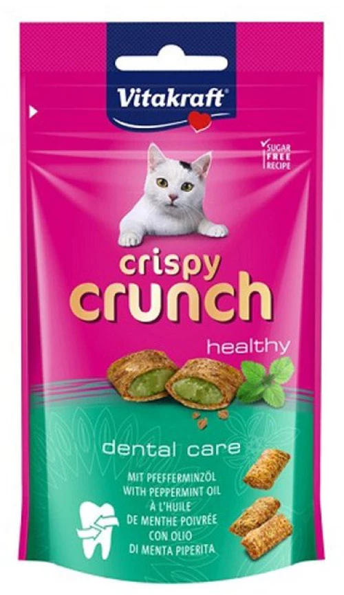 Vitakraft Crispy Crunch Τραγανή Λιχουδιά με Δυόσμο Dental Care 60gr