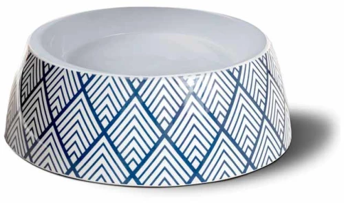 Glee Μπολ Μελαμίνης Triangle Λευκό Μπλε Medium 500ml
