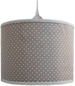 Φωτιστικό οροφης cream dots with lace Διαστασεις 40*25 καμβάς-ύφασμα