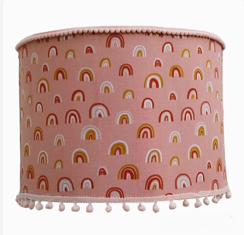 Φωτιστικό οροφής dusty pink rainbow Διαστάσεις 45*30 Ε27 Νέο μεγεθος
