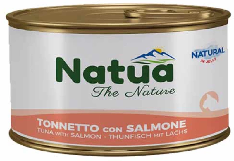 Natua Adult Κονσέρβα Τόνος & Σολομός σε Ζελέ 85gr