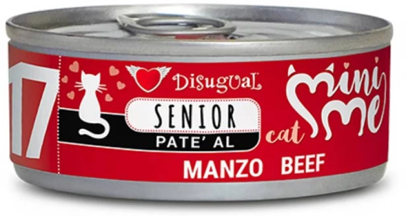 Disugual Mini me Υγρή τροφή Γάτας Senior με Βοδινό 85gr