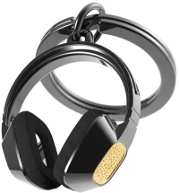 Μπρελόκ Με Σχέδιο Headphone 075-01 Μαύρο Μαύρο