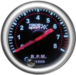 Στροφόμετρο R.P.M. Racesport Mirror Look Φιμέ 52mm Με 7 Χρώματα